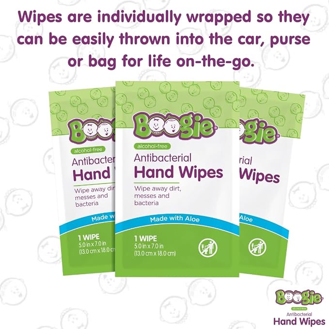 Antibacterial Hand Wipes by Boogie, Alcohol Free, Hypoallergenic and - Image 5