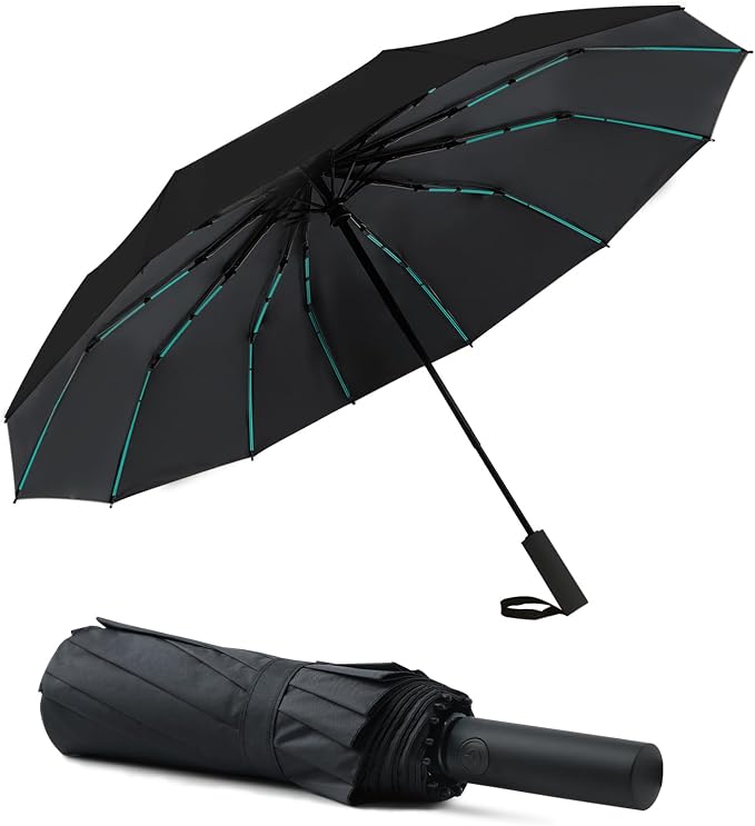 Large Double-Ribs Umbrella Automatic Folding Umbrella by Lantusire