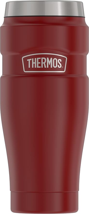 THERMOS Stainless King Vacuum-Insulated Travel Tumbler, 16 Ounce, Rustic Red by Thermos