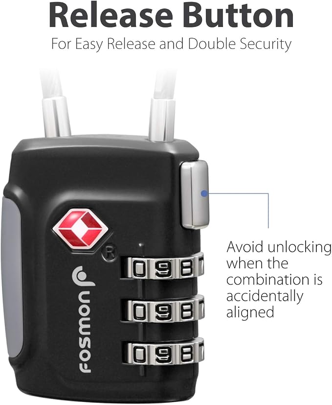 Fosmon TSA Approved Cable Locks - Image 7