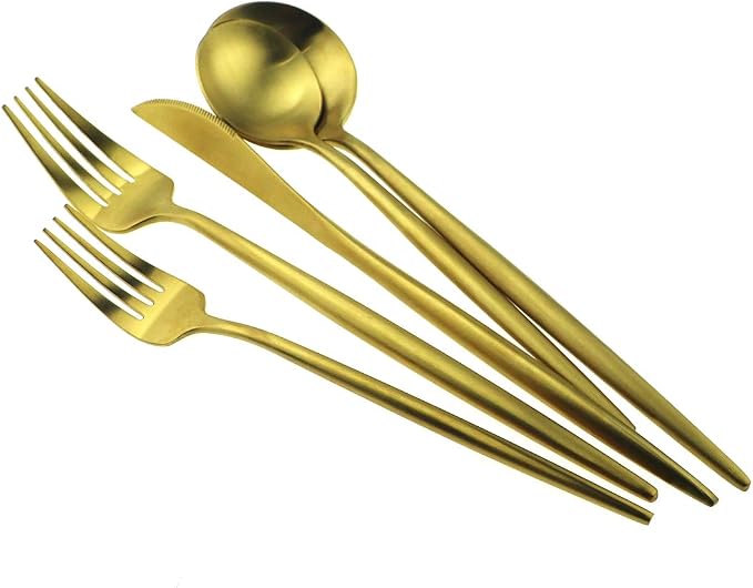 Gugrida 20-Piece 18/10 Stainless Steel Flatware Silverware, Luxury Dinnerware - Image 3