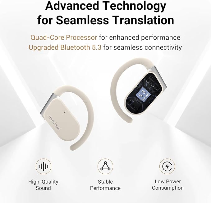 M9 AI Language Translator Earbuds Open-Ear Headphones Support 144 Languages & - Image 8