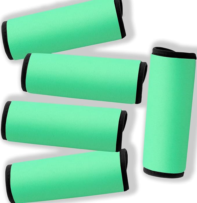 Neoprene Luggage Handle Wraps for Traveling Bright Color Luggage by GOWRAPS