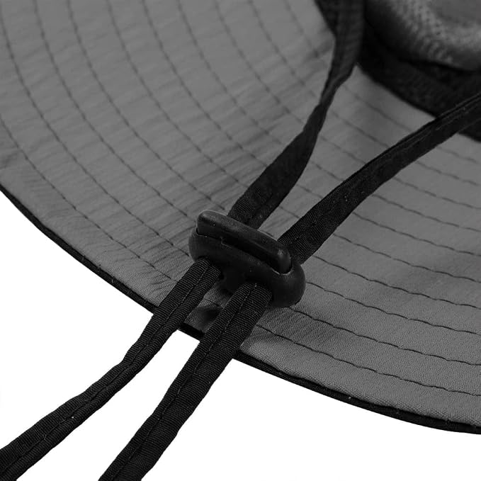 Rosoz Ponytail Sun Bucket Hats for Women UV Protection Foldable Mesh Wide Brim - Image 6