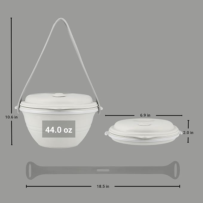 kūpaa Bowl & Carrier Duet – Microwave Safe Silicone Lunch Box - Image 5