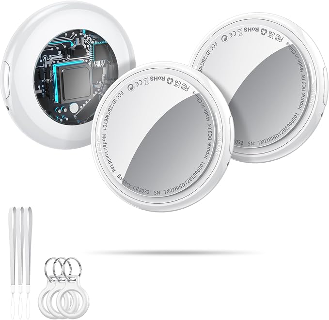 2025 New Air Tracker Tags-3 Pack, Replaceable Battery, Key Finder and Item by Tukio
