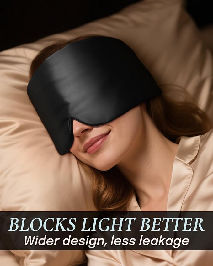Zenssia Satin Sleep Mask for Women and Men, Lightweight Padded Eye Mask - Image 2