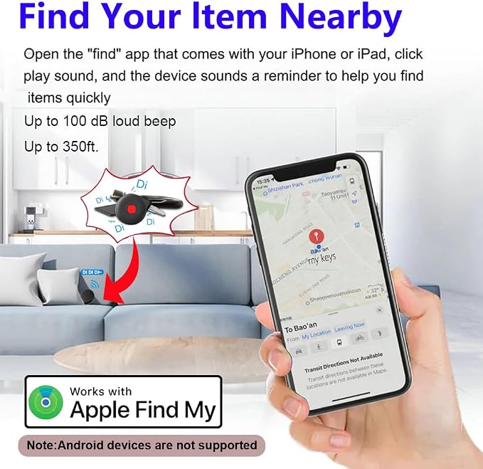 Air Tracker Tags-4Pack, IP68 Waterproof Smart Tag Tracker, Key Finder and Item - Image 3