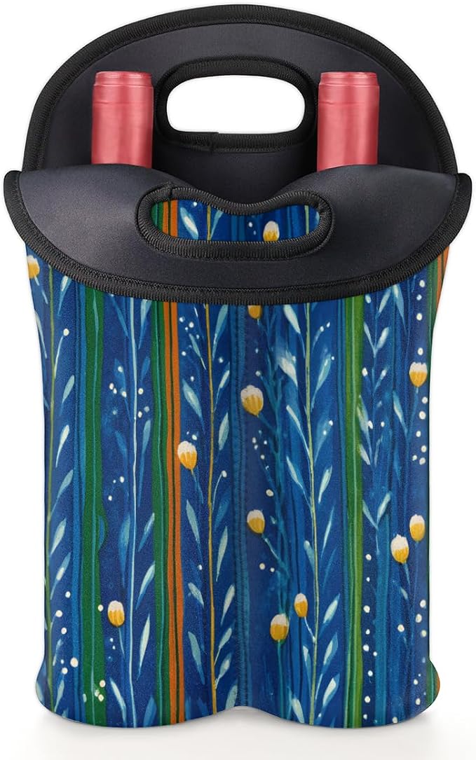 Neoprene Wine Tote, Bottle Carrier Gag Insulating Neoprene Thicker, Insulated - Image 5