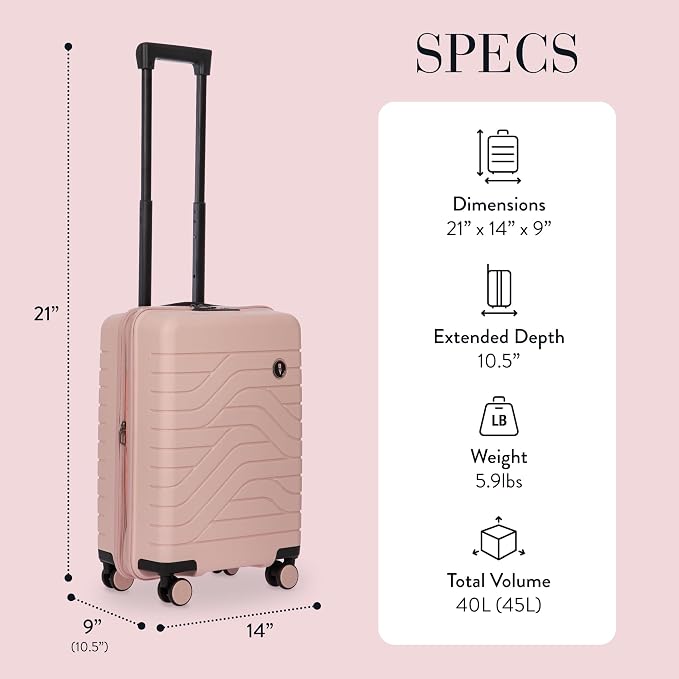 Bric's Milano By Bric's Ulisse 21" Expandable Spinner Pearl Pink One Size - Image 6