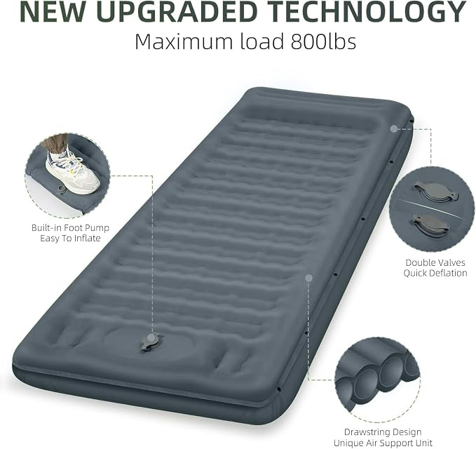 Camping Sleeping Pad, Extra Thick 5 Inch Camping Mat - Image 4