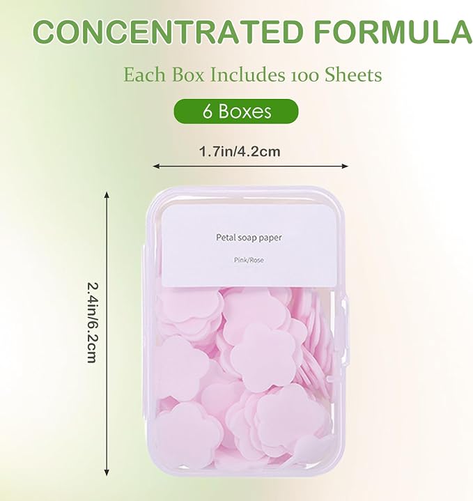 600PCS Portable Mini Soap Sheets – Scented Disposable Hand Washing Paper - Image 2