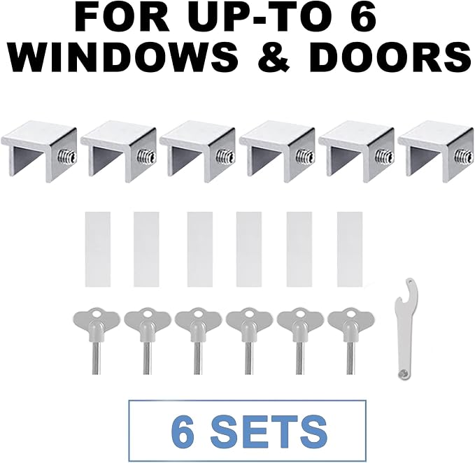 Sliding Window Locks for Up and Down Windows, Adjustable Aluminum Window - Image 8