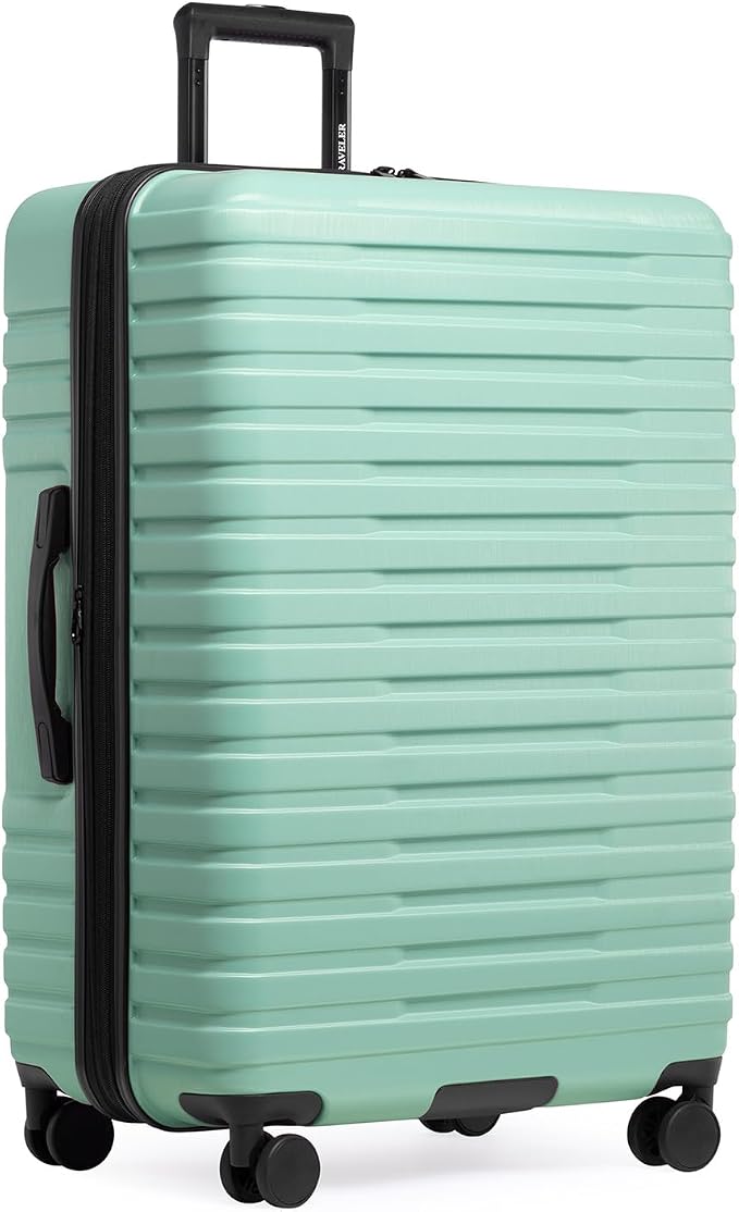 U.S. Traveler Boren Polycarbonate Hardside Rugged Travel Suitcase Luggage by USTraveler