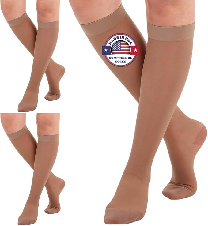Made in USA - Sheer Compression Socks by AbsoluteSupportCompressionSocks