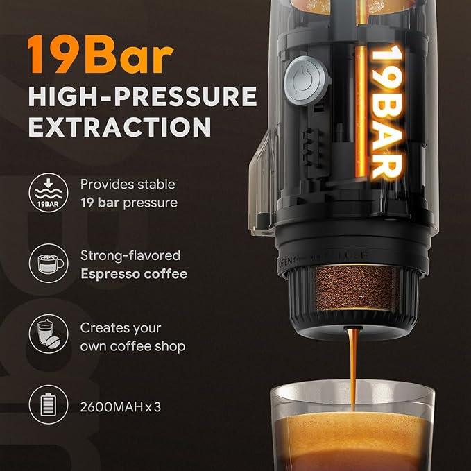 3 in 1 Portable Espresso Machine On the Go, Self-Heating Electric Espresso Maker - Image 6