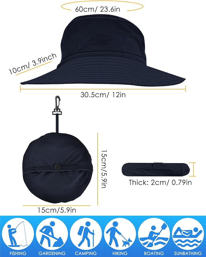 BROTOU Foldable Bucket Hats for Women/Men, UPF 50+ Wide Brim Sun Hat, - Image 5