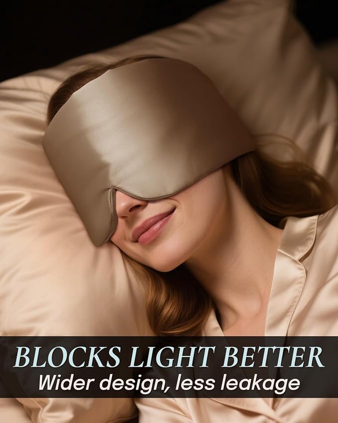 Zenssia Satin Sleep Mask for Women and Men, Lightweight Padded Eye Mask - Image 2