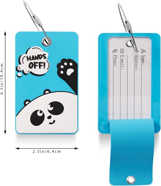 2PCS 2303 Bright Silicone Luggage tag - Image 2