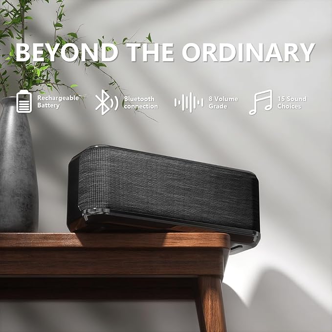 Sound Machine with Bluetooth Speaker, Rechargeable White Noise Machine - Image 2