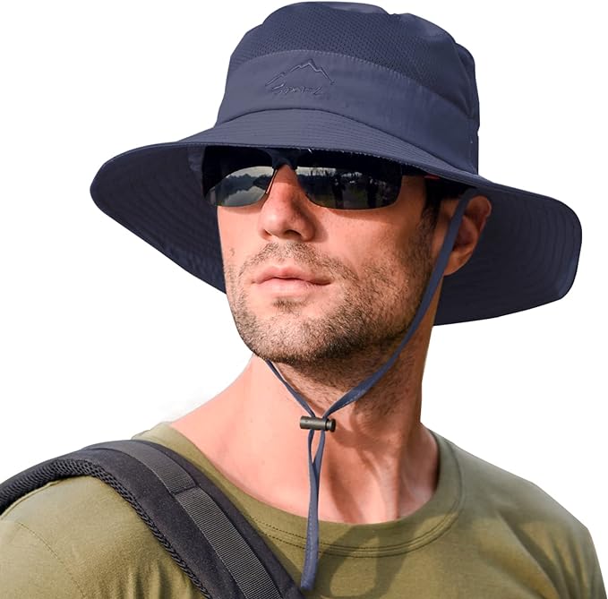 Sun Hats for Men Women Fishing Hat UPF 50+ Breathable Wide Brim Summer UV by Rosoz