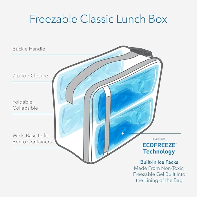 PackIt Freezable Classic Lunch Box, Rainbow Sky, Built - Image 2