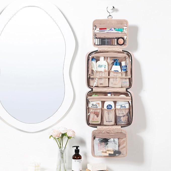 NISHEL Travel Toiletry Bag for women, Portable Hanging Organizer for - Image 2