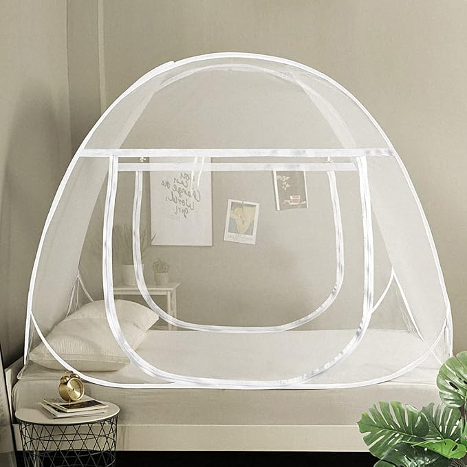 AMMER Pop Up Mosquito Net Tent for Beds, Portable Foldable Mosquito Netting - Image 2