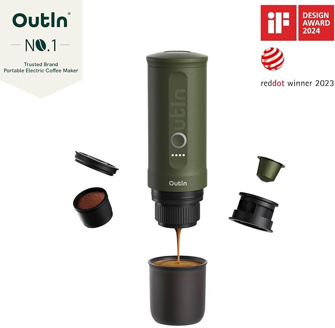OutIn Nano Portable Electric Espresso Machine, Travel Coffee Maker - Image 2
