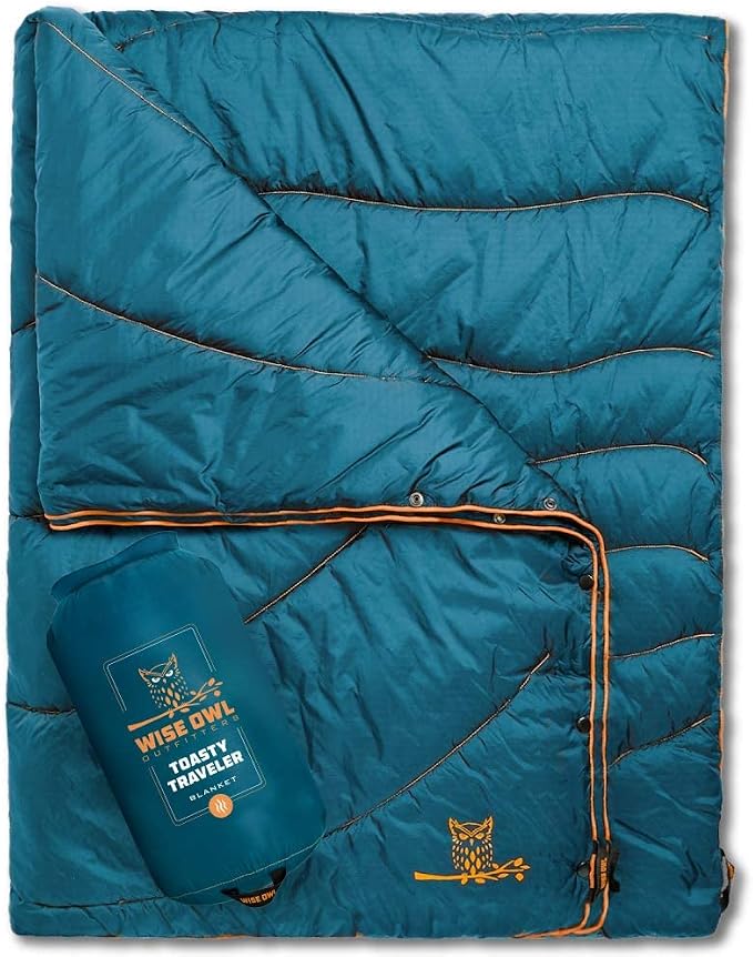 Wise Owl Outfitters Outdoor Camping Blanket – Lightweight Packable Puffy Quilt by WiseOwlOutfitters