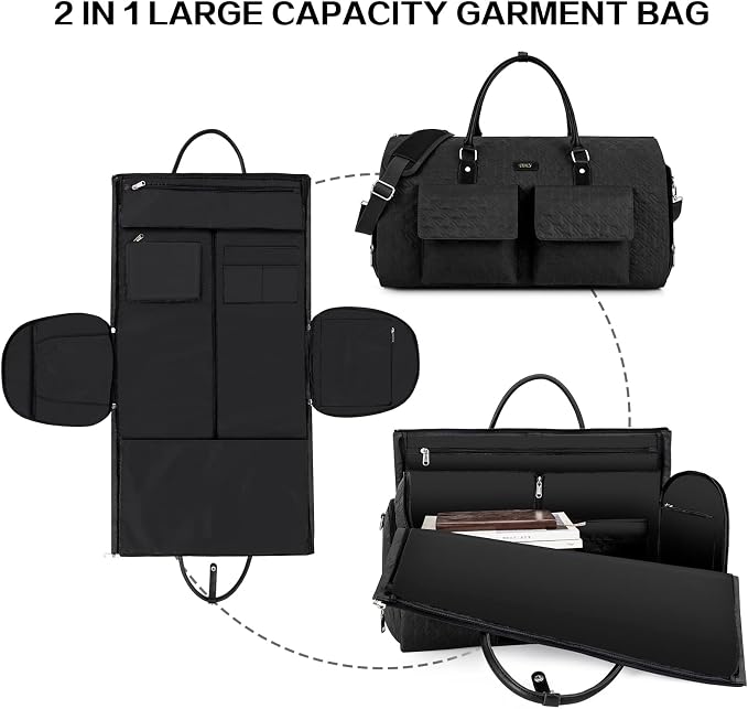 Garment Bag for Travel With Toiletry Bag Convertible Carry On Weekender Bag - Image 4