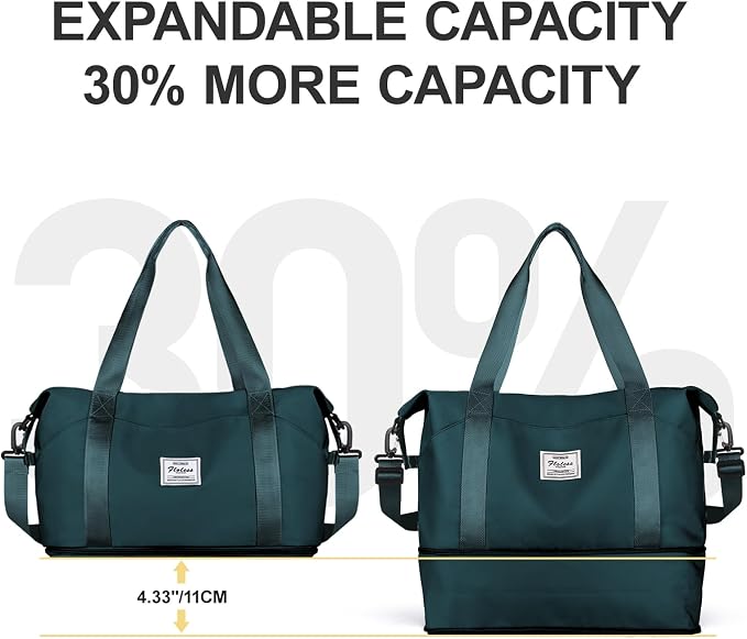 Travel Duffel Bag, Sports Tote Gym Bag, Shoulder Weekender Overnight Bag - Image 7