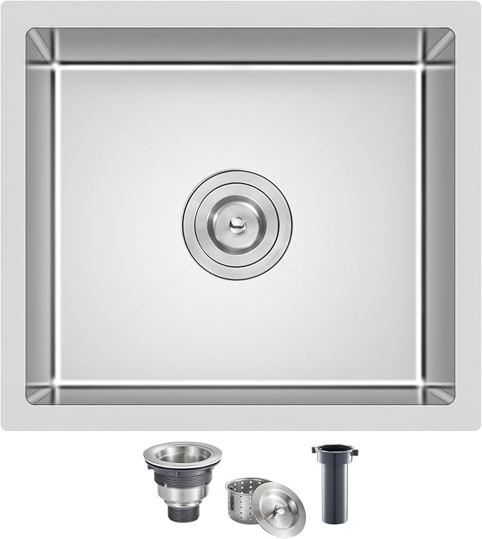 18 Inch Undermount Kitchen Sink Brushed, 18 Gauge T-304 Stainless Steel by DROPINKITCHENSINK