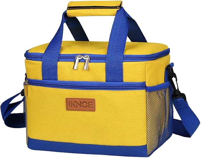iknoe Large Foldable Cooler Bag, 8.5L Insulated Lunch Bag, Leakproof Lunch by Iknoe