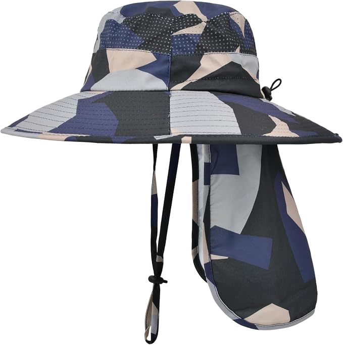 Sun Hats for Men Women Fishing Hat UPF 50+ Breathable Wide Brim Bucket Hats - Image 3
