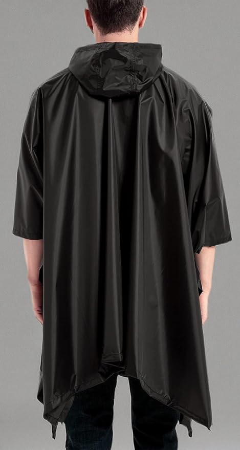 salamra Hooded Rain Poncho Waterproof Raincoat Jacket - Image 8