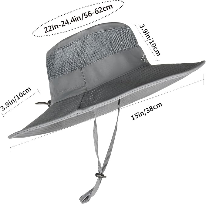 Sun Hats for Men Women Fishing Hat UPF 50+ Breathable Wide Brim Summer UV - Image 5