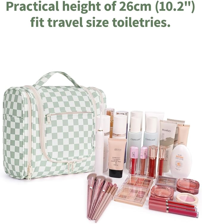 Narwey Hanging Toiletry Bag for Women Travel Makeup Bag Organizer Toiletries - Image 5