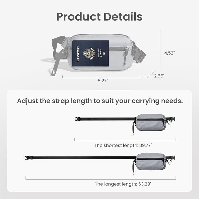 tomtoc 1.5L Sling Bag with RFID Blocking, Crossbody Bag Minimalist Chest - Image 7