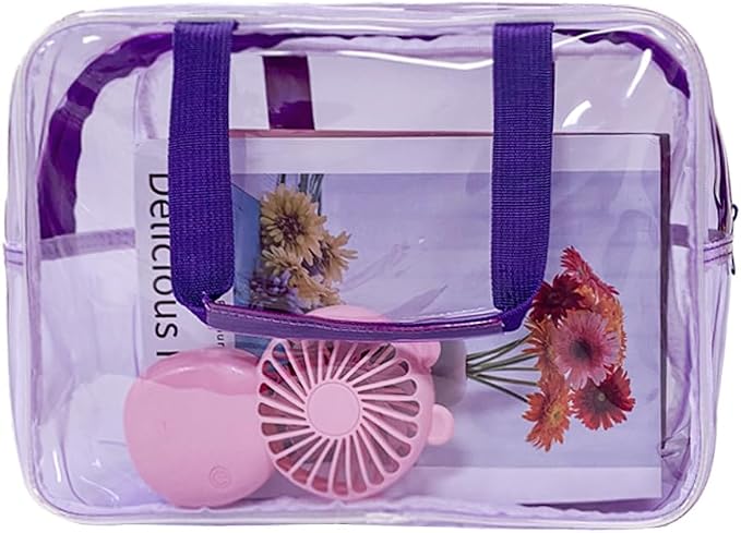 Travel Clear Waterproof PVC Bag, Toiletry Carry Pouch Makeup Artist Bag by ONEART