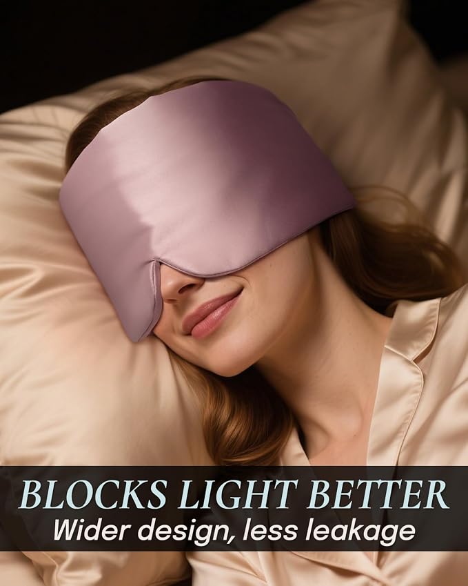 Zenssia Satin Sleep Mask for Women and Men, Lightweight Padded Eye Mask - Image 2