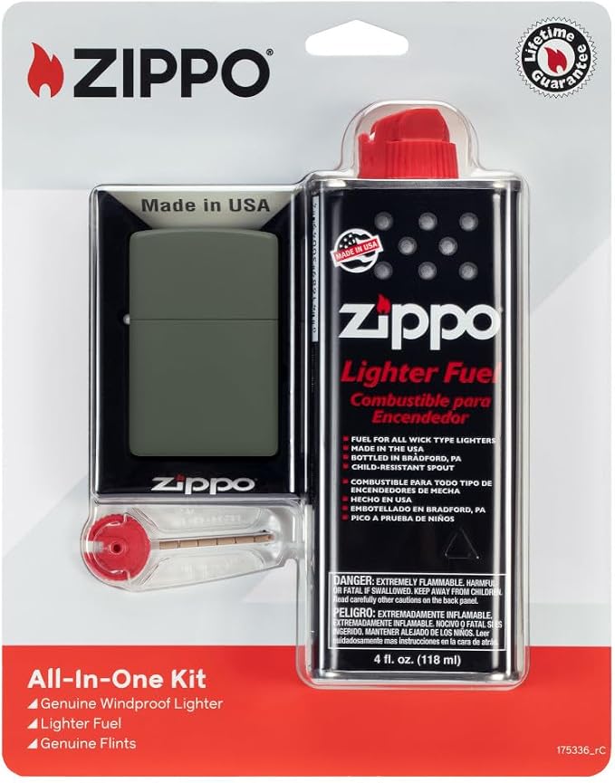 Zippo All-in-One Kit with Green Matte Windproof Lighter - Image 2