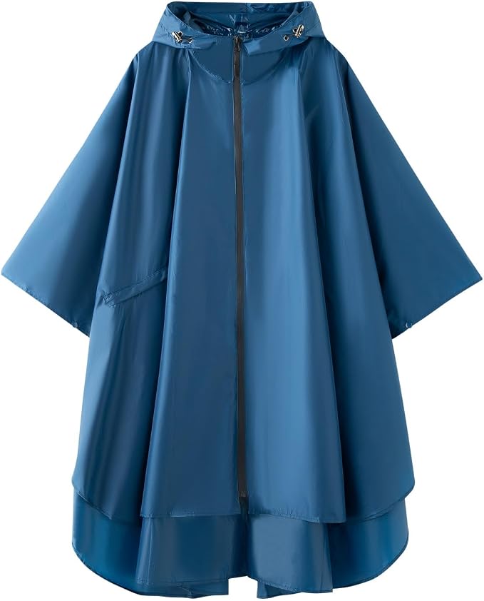 Cloak raincoat Unisex poncho Adult hooded men and women by Unknown