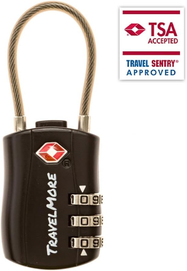 4 Pack TSA Approved Travel Combination Cable Luggage Locks - Image 2