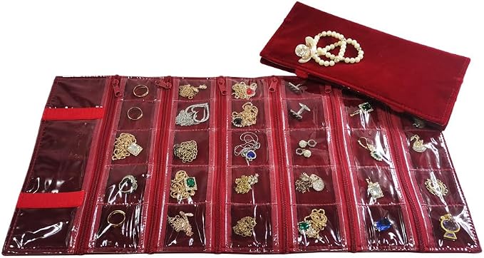 Travel Jewelry Roll Bag Portable Organizer Pouch - Image 5