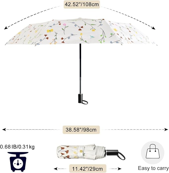 Cuby UV Sun Umbrella Compact Folding Umbrella lightweight Portable Manual - Image 6
