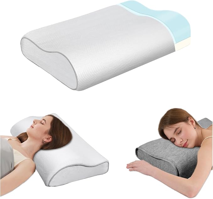 Memory Foam Pillow for Neck & Shoulder Pain Relief by Unknown