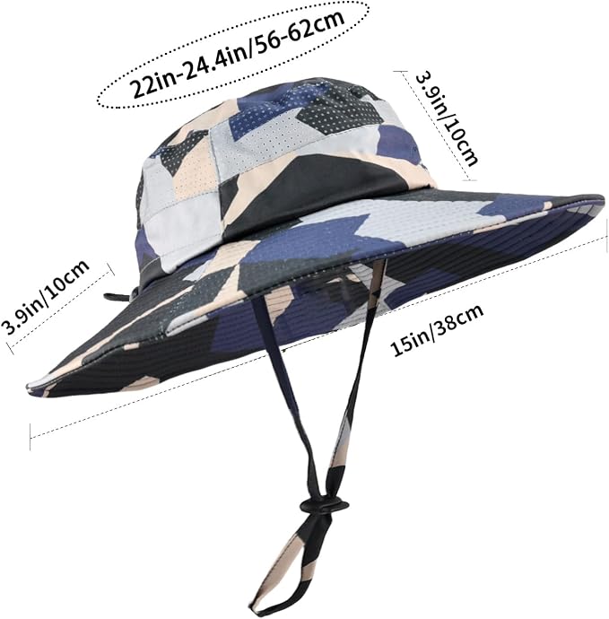Sun Hats for Men Women Fishing Hat UPF 50+ Breathable Wide Brim Summer UV - Image 4