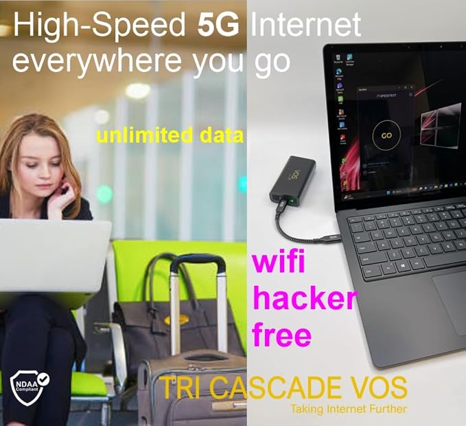 Tri Cascade VOS 5G Cellular Travel Internet, Qualcomm Snapdragon X55 5G - Image 2
