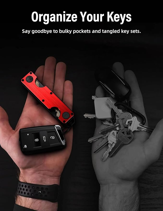 Key Organizer Key Holder Compact Key Case Minimalist Metal Key Chain Key Holder - Image 4